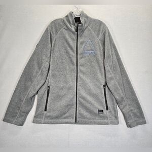 Roots 73 Mens Jacket Gray Full Zip Sweater Fleece Outdoor Body Warmer Size XL